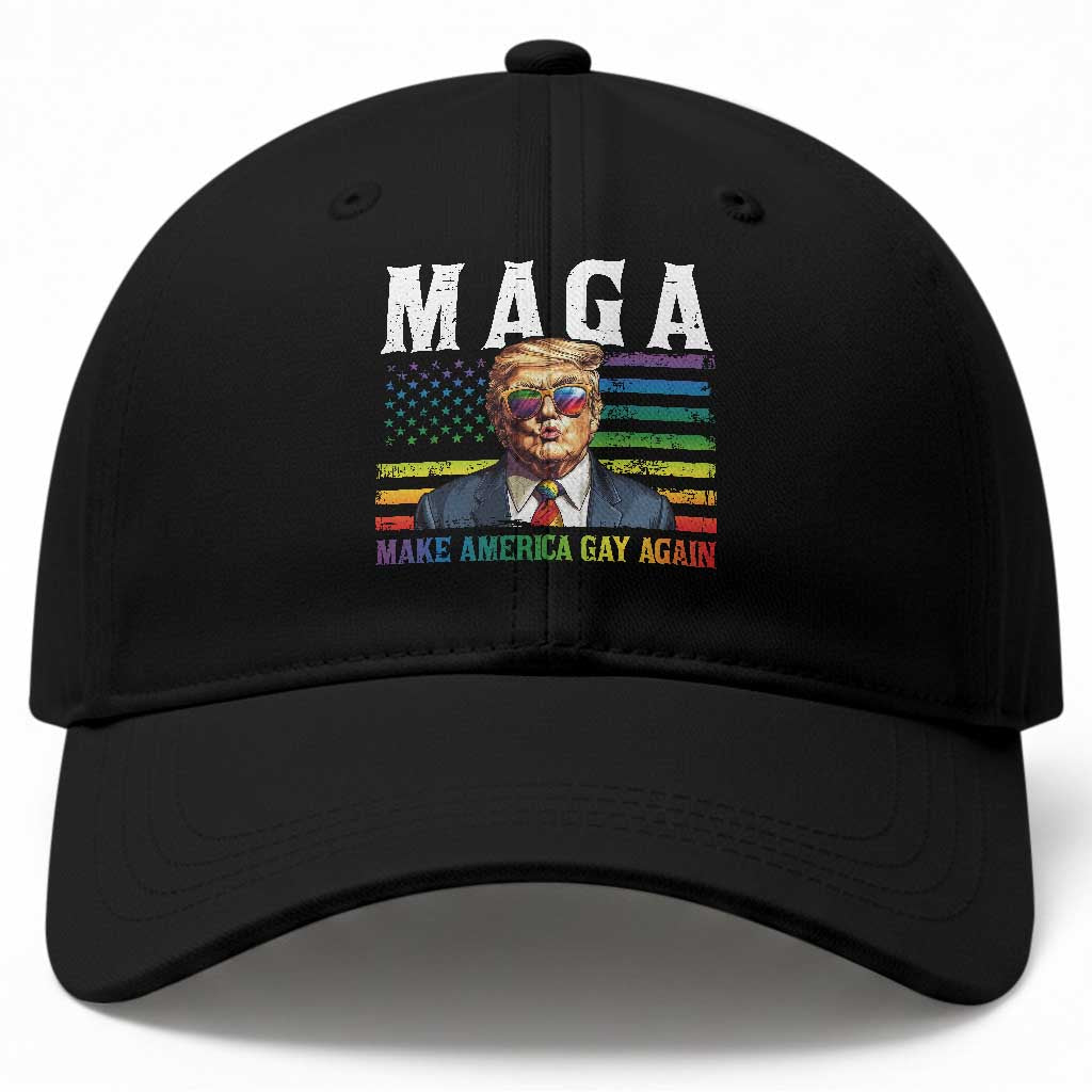 Make America Gay Again Baseball Cap LGBTQ Political Satire TS12 Print Your Wear