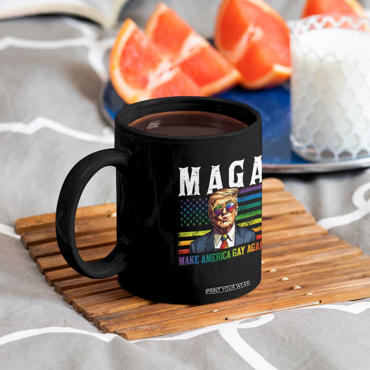 Make America Gay Again Coffee Mug LGBTQ Political Satire TS12 Print Your Wear
