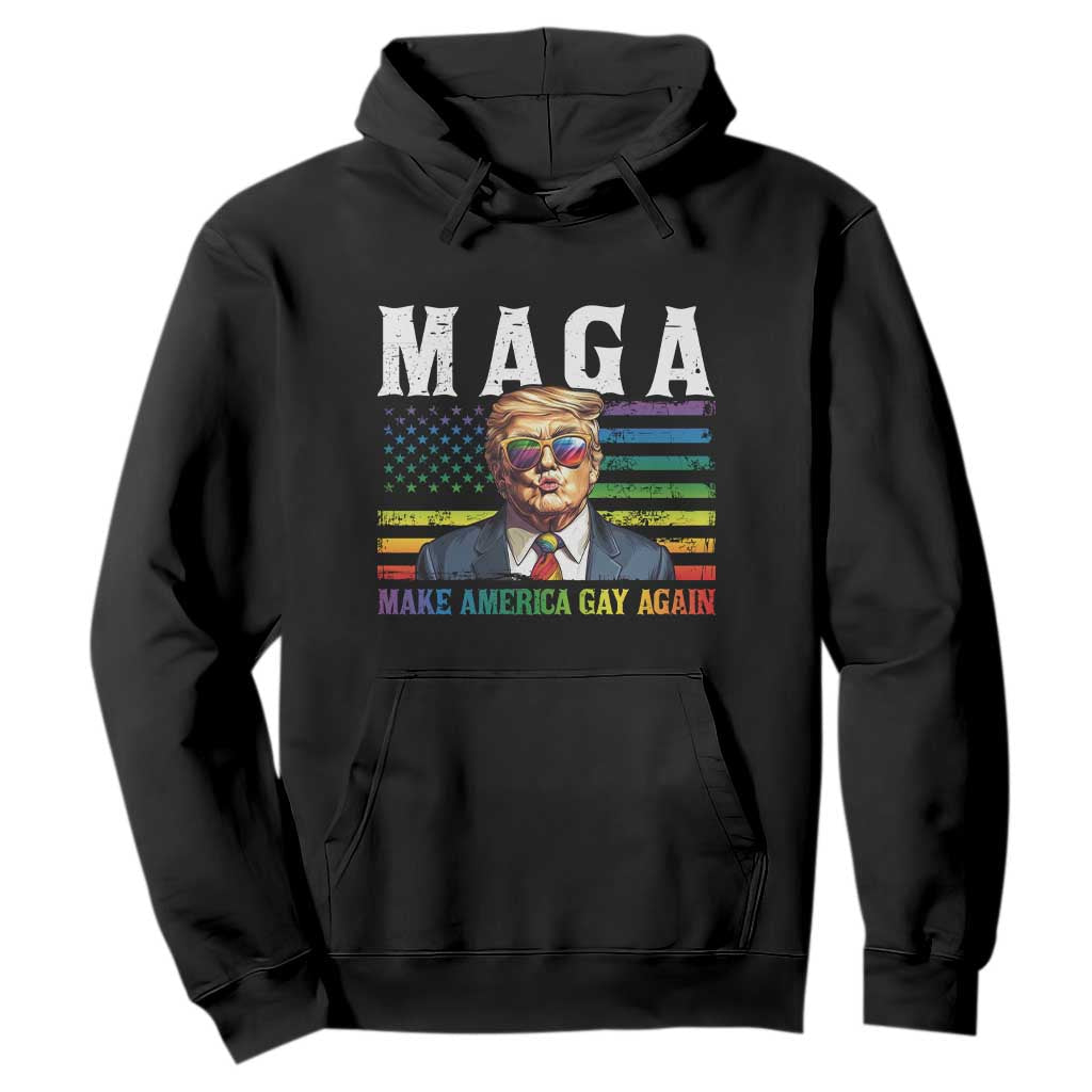Make America Gay Again Hoodie LGBTQ Political Satire TS12 Black Print Your Wear