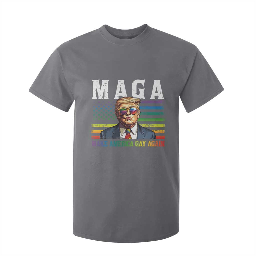 Make America Gay Again T Shirt For Kid LGBTQ Political Satire TS12 Charcoal Print Your Wear