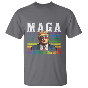 Make America Gay Again T Shirt LGBTQ Political Satire TS12 Charcoal Print Your Wear