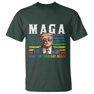 Make America Gay Again T Shirt LGBTQ Political Satire TS12 Dark Forest Green Print Your Wear