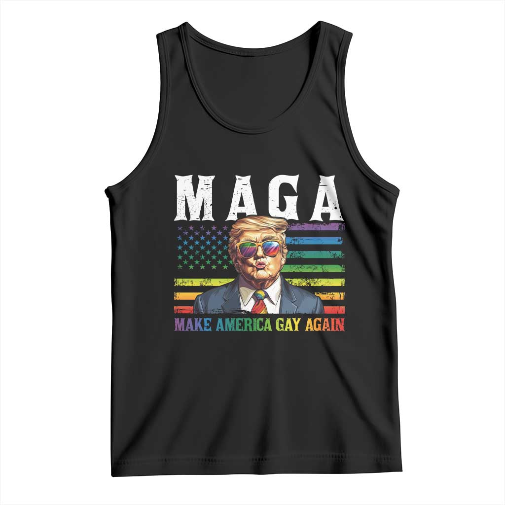 Make America Gay Again Tank Top LGBTQ Political Satire TS12 Black Print Your Wear