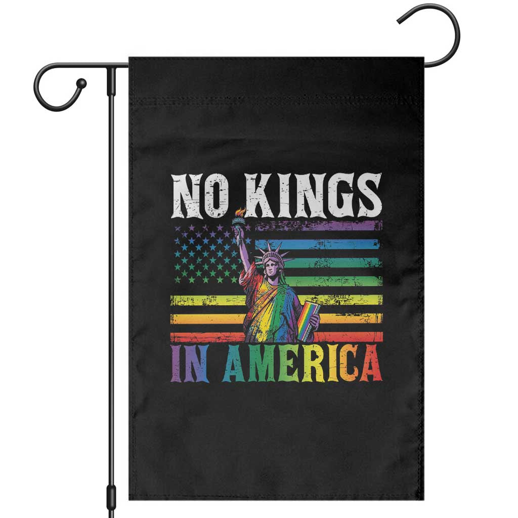 No Kings In America LGBT Pride Garden Flag Anti Authoritarian Political TS12 Black Print Your Wear