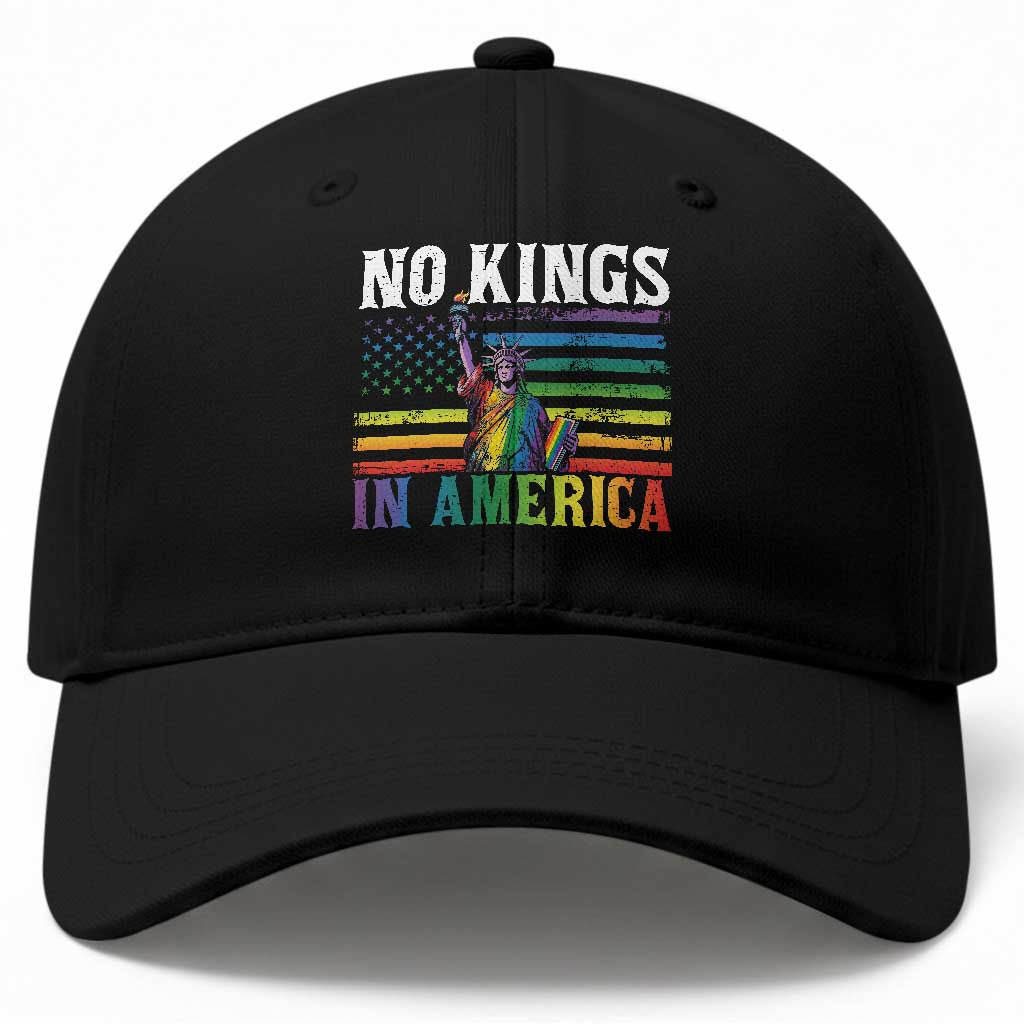 No Kings In America LGBT Pride Baseball Cap Anti Authoritarian Political TS12 Print Your Wear