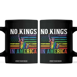 No Kings In America LGBT Pride Coffee Mug Anti Authoritarian Political TS12 Black Print Your Wear