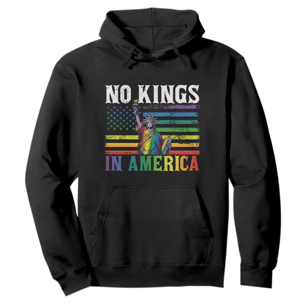 No Kings In America LGBT Pride Hoodie Anti Authoritarian Political TS12 Black Print Your Wear