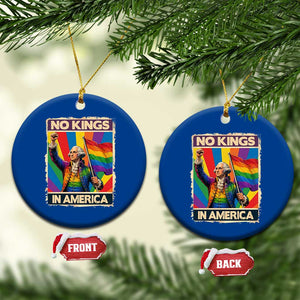 Funny Patriotic LGBT Graphic Ceramic Ornament No Kings In America TS12 1pc Blue Print Your Wear
