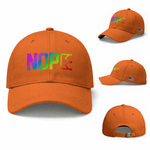 Nope No Kings Graphic Baseball Cap Humorous Political Gift TS12 Baseball Cap Universal Fit Orange Print Your Wear
