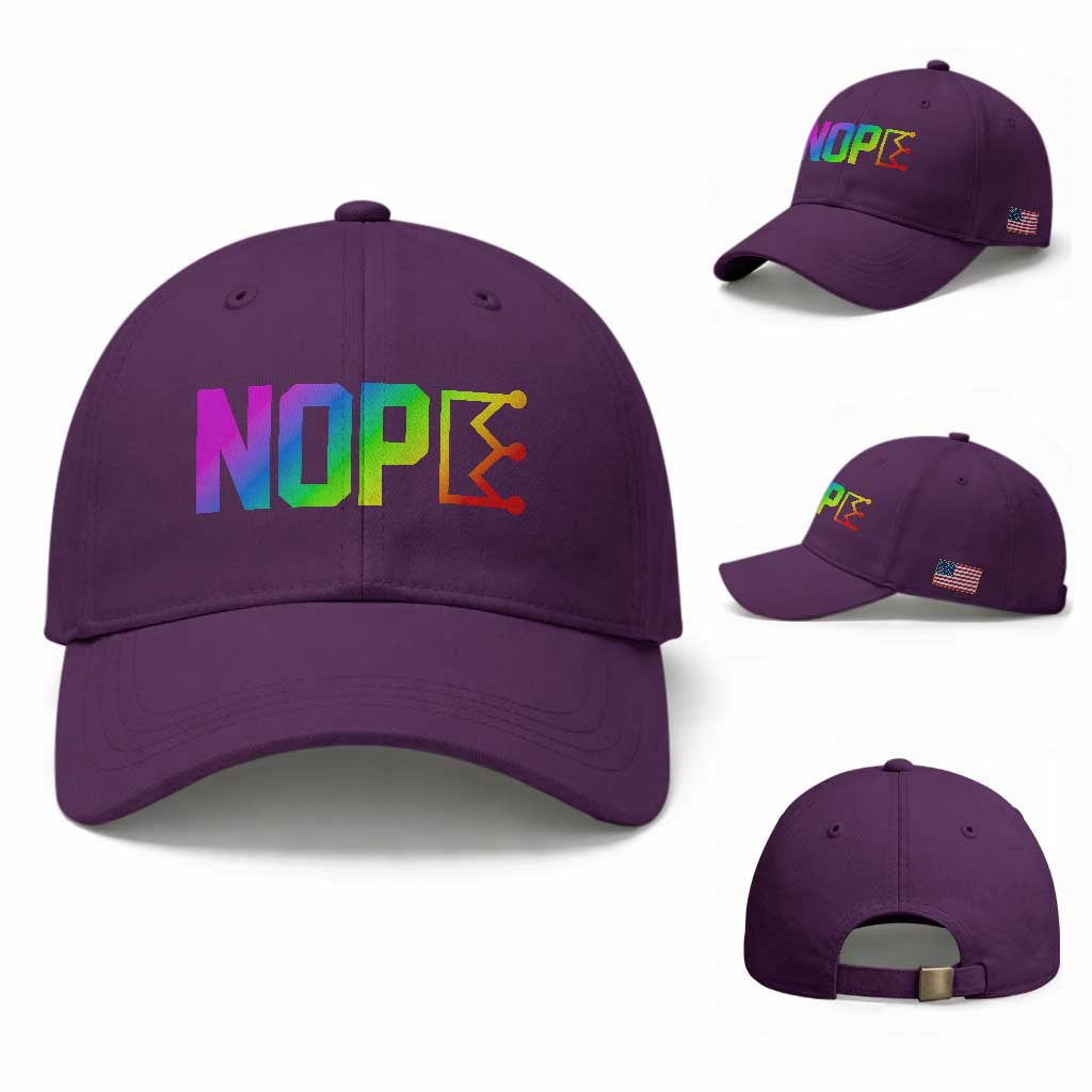 Nope No Kings Graphic Baseball Cap Humorous Political Gift TS12 Baseball Cap Universal Fit Purple Print Your Wear