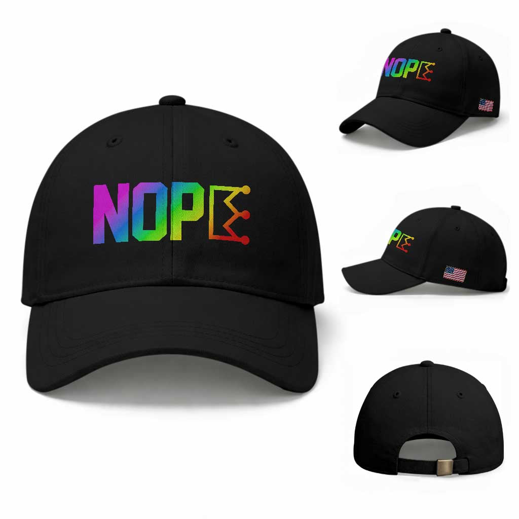 Nope No Kings Graphic Baseball Cap Humorous Political Gift TS12 Baseball Cap Universal Fit Black Print Your Wear