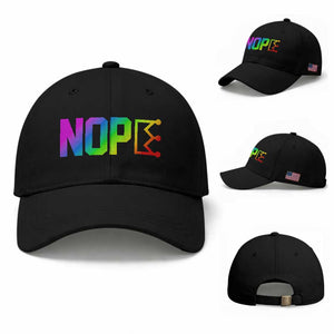 Nope No Kings Graphic Baseball Cap Humorous Political Gift TS12 Baseball Cap Universal Fit Black Print Your Wear