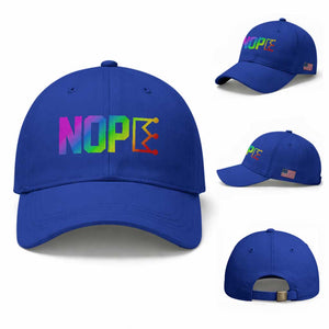 Nope No Kings Graphic Baseball Cap Humorous Political Gift TS12 Baseball Cap Universal Fit Royal Blue Print Your Wear