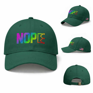 Nope No Kings Graphic Baseball Cap Humorous Political Gift TS12 Baseball Cap Universal Fit Irish Green Print Your Wear