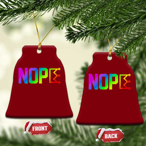 Nope No Kings Graphic Ceramic Ornament Humorous Political Gift TS12 Print Your Wear