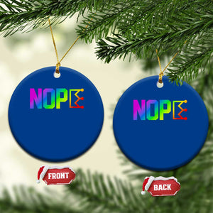 Nope No Kings Graphic Ceramic Ornament Humorous Political Gift TS12 1pc Blue Print Your Wear