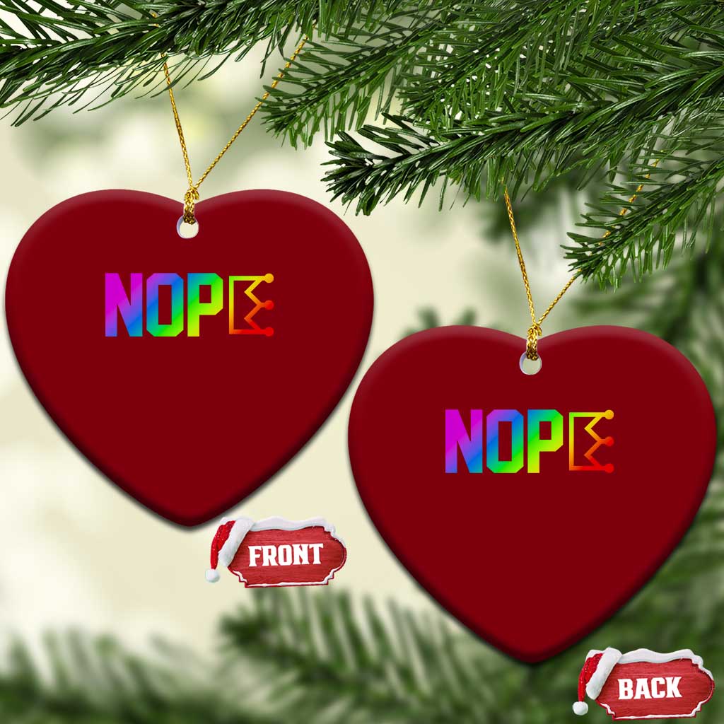 Nope No Kings Graphic Ceramic Ornament Humorous Political Gift TS12 Print Your Wear