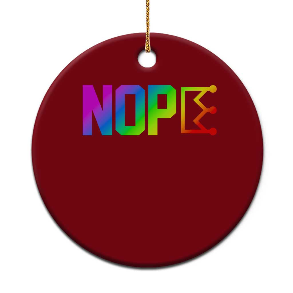Nope No Kings Graphic Ceramic Ornament Humorous Political Gift TS12 1pc Red Print Your Wear