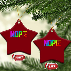 Nope No Kings Graphic Ceramic Ornament Humorous Political Gift TS12 Print Your Wear