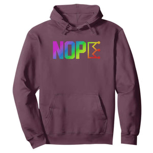 Nope No Kings Graphic Hoodie Humorous Political Gift TS12 Maroon Print Your Wear