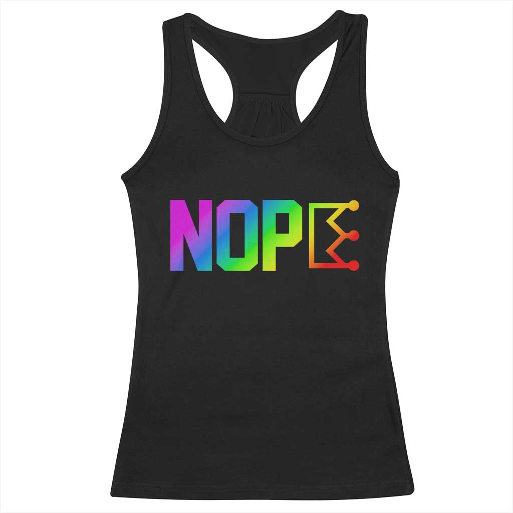 Nope No Kings Graphic Racerback Tank Top Humorous Political Gift TS12 Black Print Your Wear