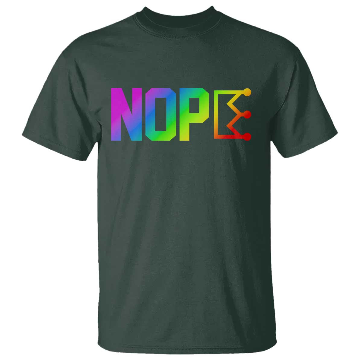 Nope No Kings Graphic T Shirt Humorous Political Gift TS12 Dark Forest Green Print Your Wear
