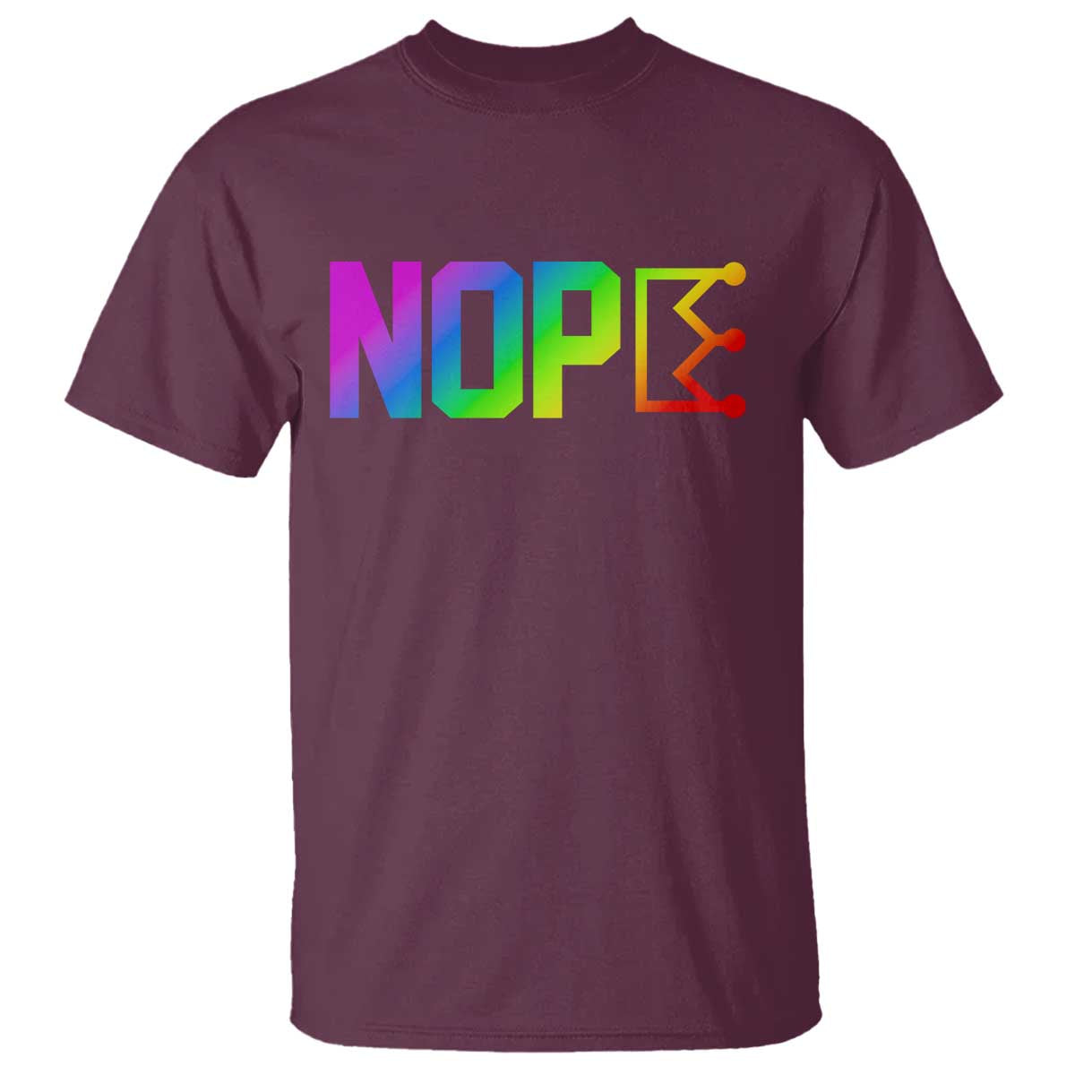 Nope No Kings Graphic T Shirt Humorous Political Gift TS12 Maroon Print Your Wear