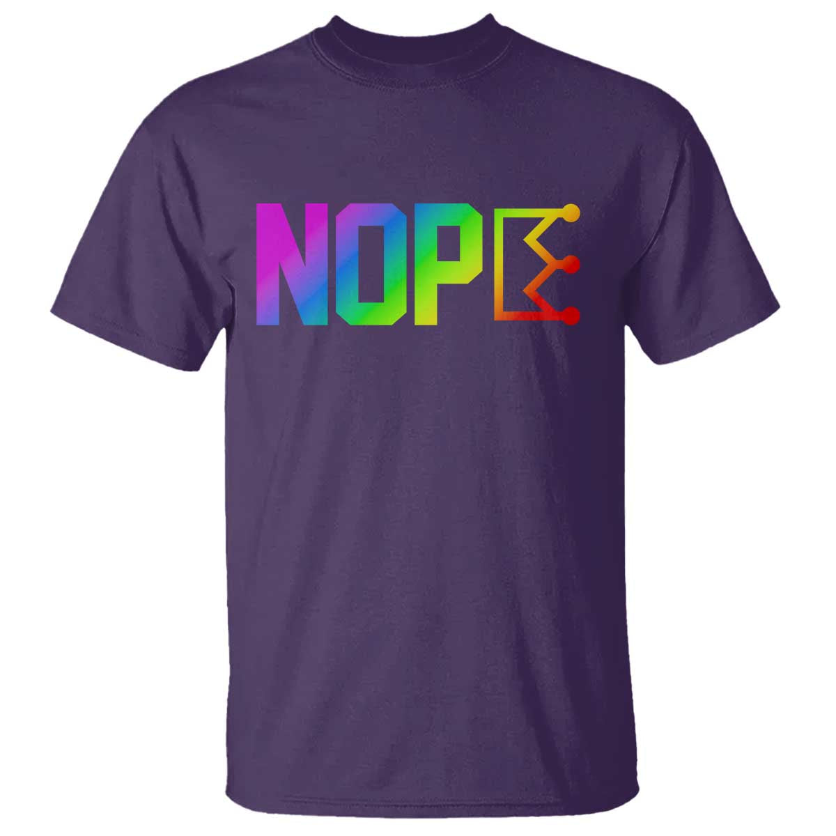 Nope No Kings Graphic T Shirt Humorous Political Gift TS12 Purple Print Your Wear