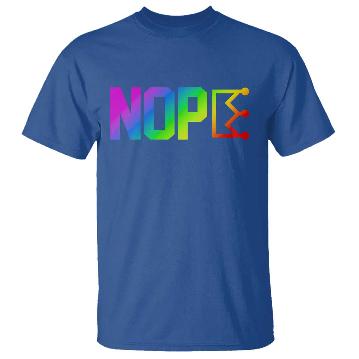 Nope No Kings Graphic T Shirt Humorous Political Gift TS12 Royal Blue Print Your Wear