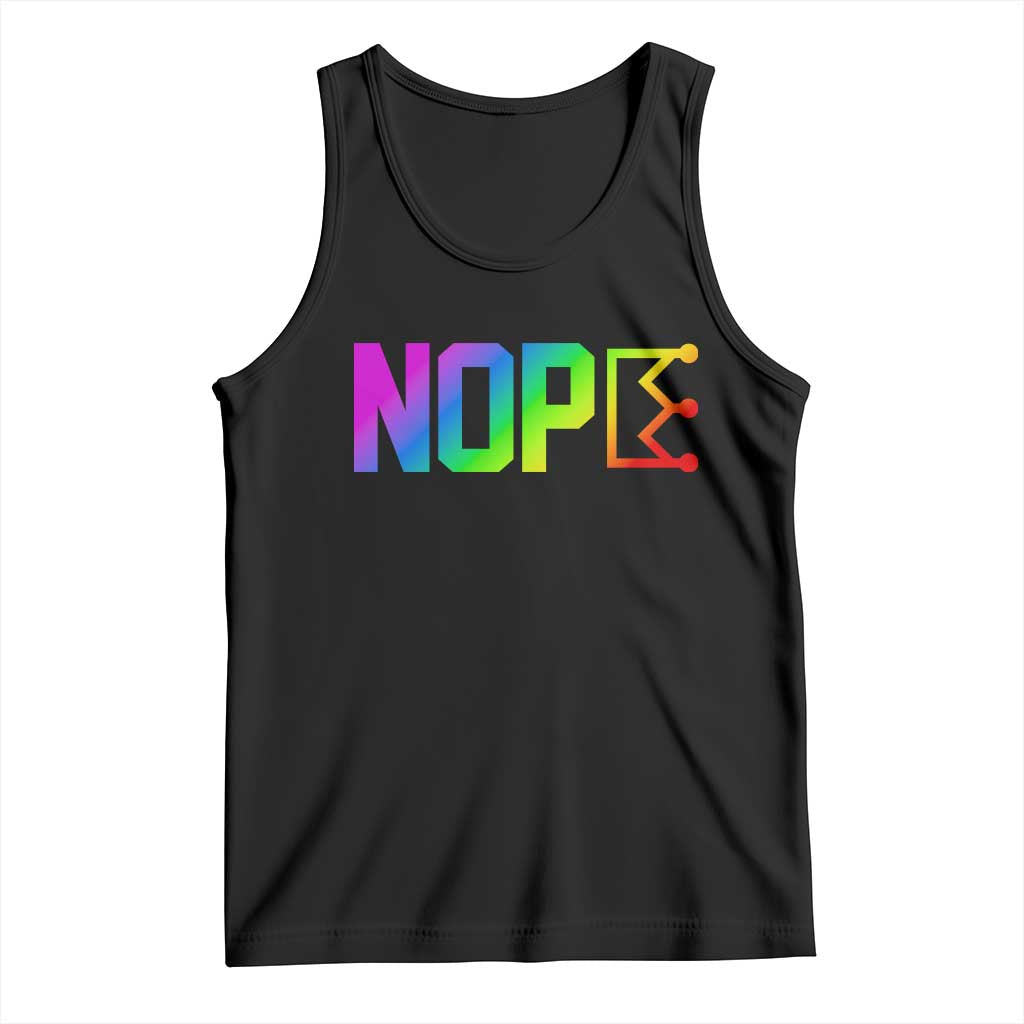 Nope No Kings Graphic Tank Top Humorous Political Gift TS12 Black Print Your Wear