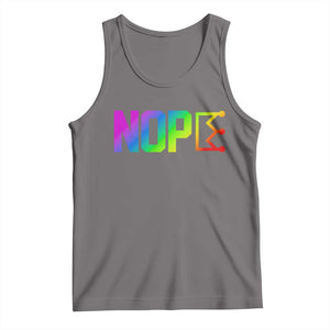 Nope No Kings Graphic Tank Top Humorous Political Gift TS12 Deep Heather Print Your Wear