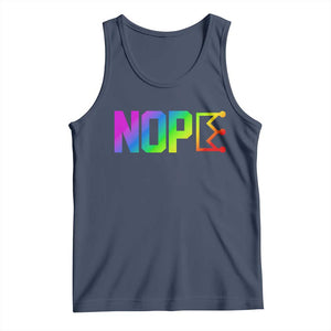 Nope No Kings Graphic Tank Top Humorous Political Gift TS12 Navy Print Your Wear