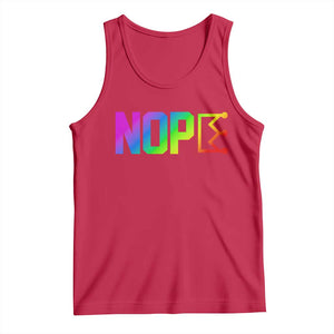 Nope No Kings Graphic Tank Top Humorous Political Gift TS12 Red Print Your Wear