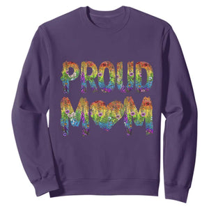 Proud Mom LGBTQ Human Rights Support Sweatshirt TS12 Purple Print Your Wear
