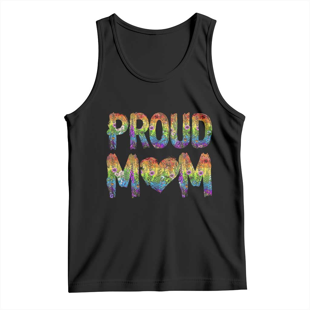 Proud Mom LGBTQ Human Rights Support Tank Top TS12 Black Print Your Wear