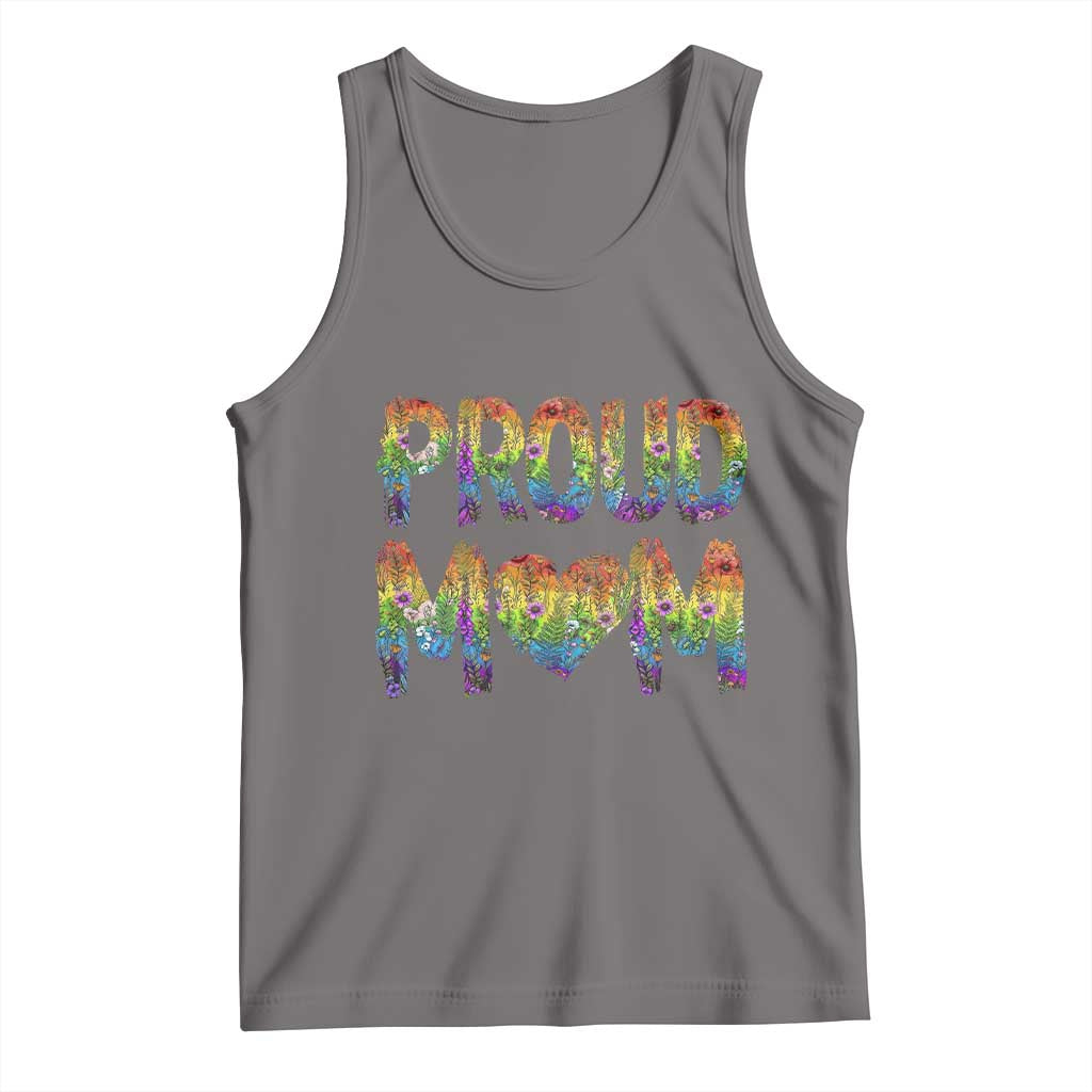 Proud Mom LGBTQ Human Rights Support Tank Top TS12 Deep Heather Print Your Wear