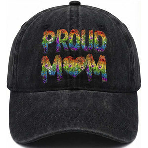 Proud Mom LGBTQ Human Rights Support Washed Cotton Baseball Cap TS12 Print Your Wear