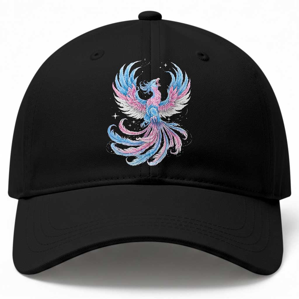 Transgender Phoenix Reborn Baseball Cap Trans Pride Flag Bird TS12 Print Your Wear