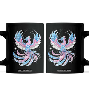 Transgender Phoenix Reborn Coffee Mug Trans Pride Flag Bird TS12 Black Print Your Wear