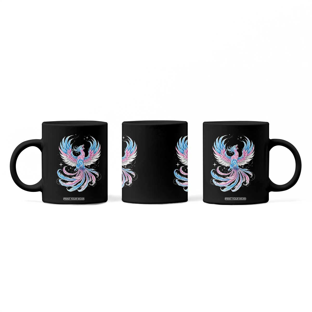 Transgender Phoenix Reborn Coffee Mug Trans Pride Flag Bird TS12 Print Your Wear