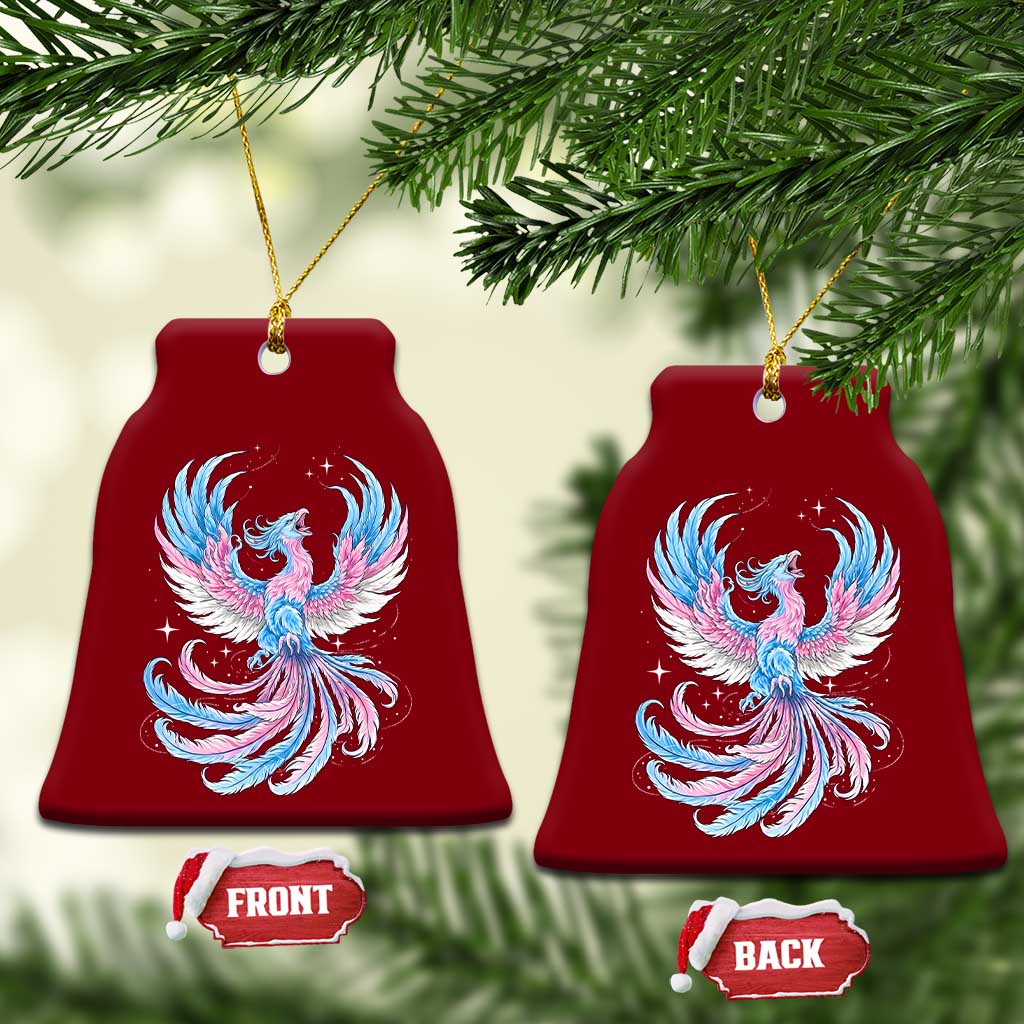 Transgender Phoenix Reborn Ceramic Ornament Trans Pride Flag Bird TS12 Print Your Wear