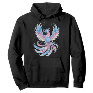 Transgender Phoenix Reborn Hoodie Trans Pride Flag Bird TS12 Black Print Your Wear