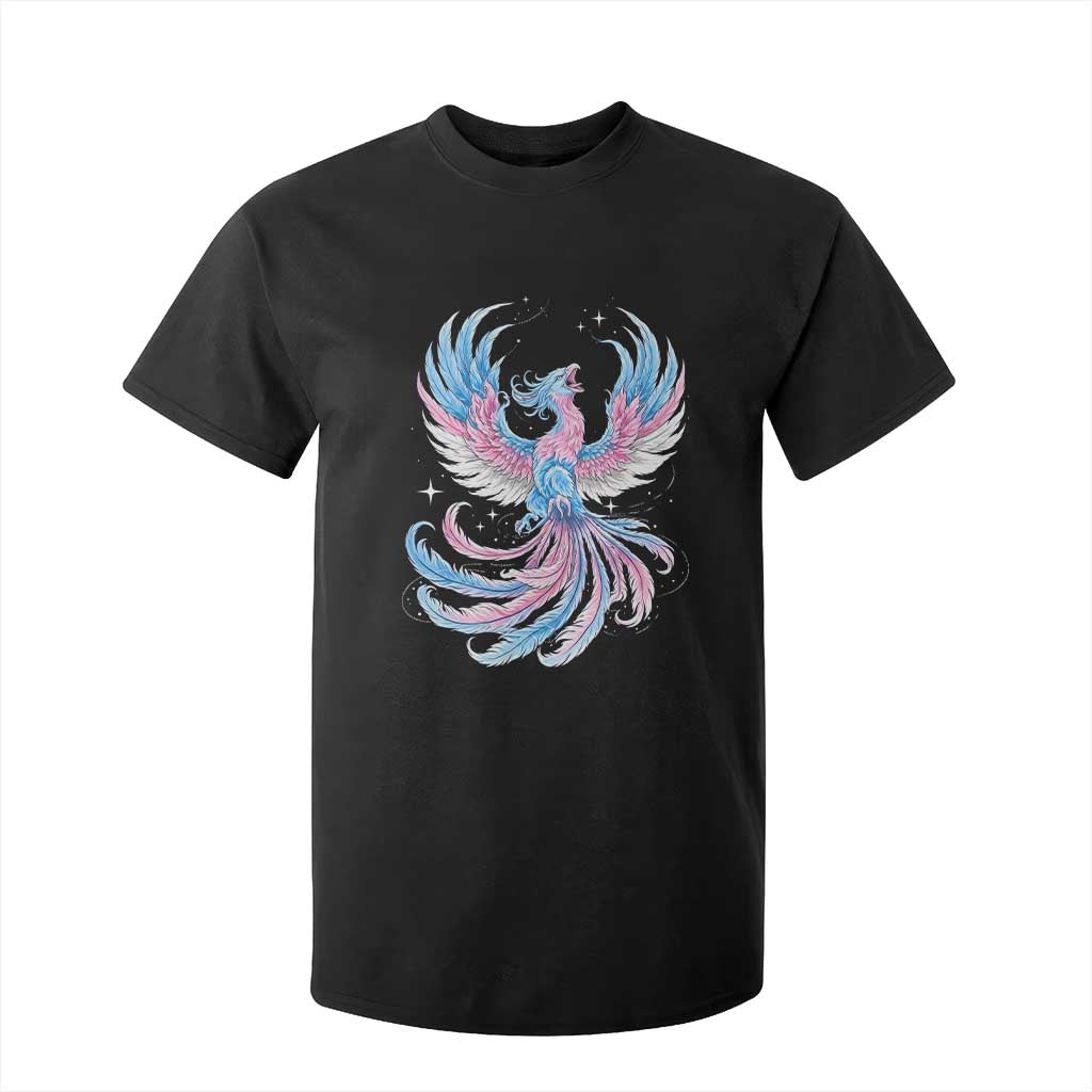 Transgender Phoenix Reborn T Shirt For Kid Trans Pride Flag Bird TS12 Black Print Your Wear