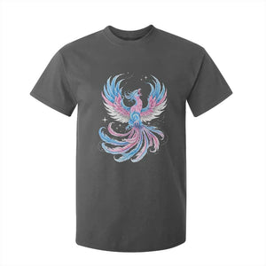 Transgender Phoenix Reborn T Shirt For Kid Trans Pride Flag Bird TS12 Dark Heather Print Your Wear