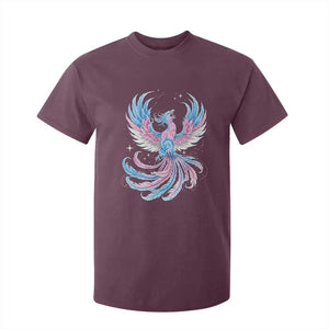 Transgender Phoenix Reborn T Shirt For Kid Trans Pride Flag Bird TS12 Maroon Print Your Wear