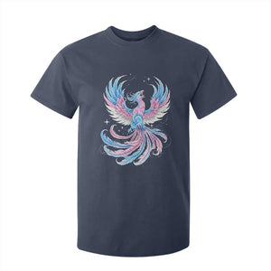Transgender Phoenix Reborn T Shirt For Kid Trans Pride Flag Bird TS12 Navy Print Your Wear