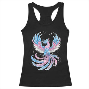 Transgender Phoenix Reborn Racerback Tank Top Trans Pride Flag Bird TS12 Black Print Your Wear