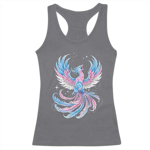 Transgender Phoenix Reborn Racerback Tank Top Trans Pride Flag Bird TS12 Charcoal Print Your Wear