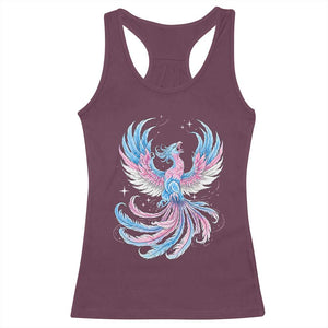 Transgender Phoenix Reborn Racerback Tank Top Trans Pride Flag Bird TS12 Maroon Print Your Wear