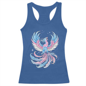 Transgender Phoenix Reborn Racerback Tank Top Trans Pride Flag Bird TS12 Royal Blue Print Your Wear